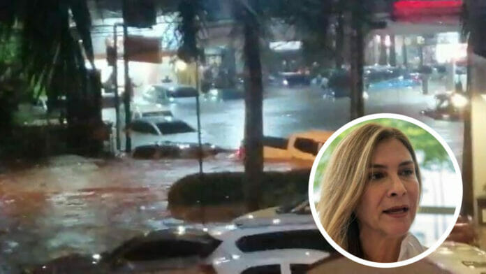 En medio de inundaciones, Carolina Mejía dice organismos de emergencia a disposición