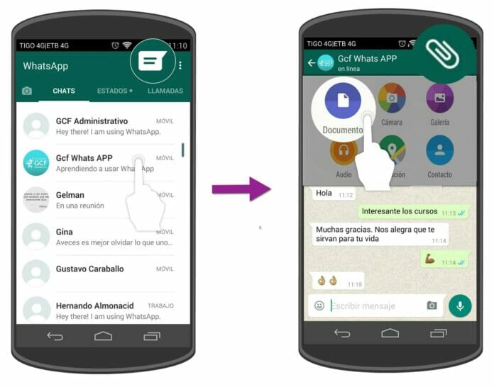 Nuevos permisos: WhatsApp dejará enviar documentos que pesen hasta 2 GB