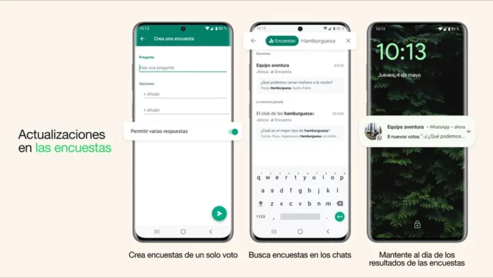 WhatsApp mejora las encuestas y el envío de archivos