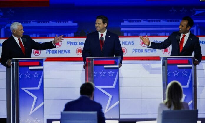 Aspirantes presidenciales luchan por protagonismo ante ausencia de Trump