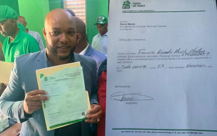 Francisco Morillo renuncia a aspiraciones a senador de Elías Piña por la Fuerza del Pueblo