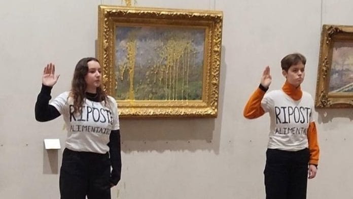Activistas arrojan sopa sobre pintura de Claude Monet en Francia