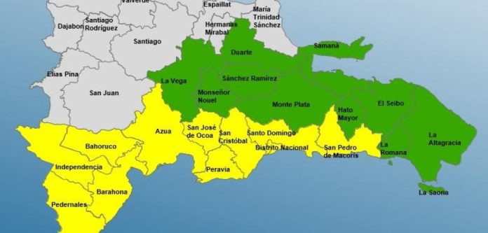Aumentan a 21 las provincias en alerta; 11 en amarilla y 10 en verde