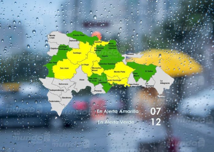 COE coloca 12 provincias en alerta verde y 7 en amarillas por efectos de vaguada