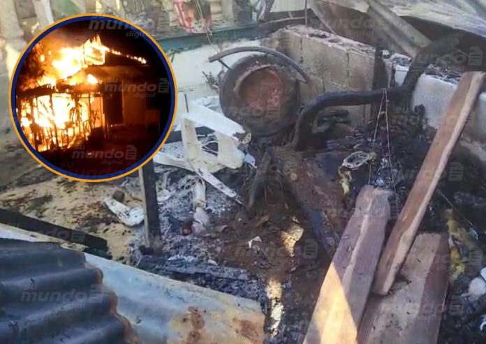 Incendio destruye vivienda en Santiago Oeste