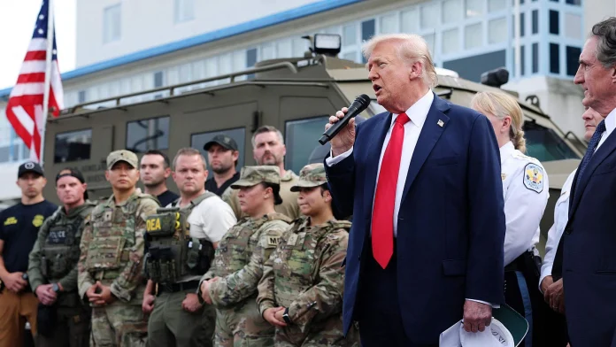Trump amenaza con enviar tropas a Maryland