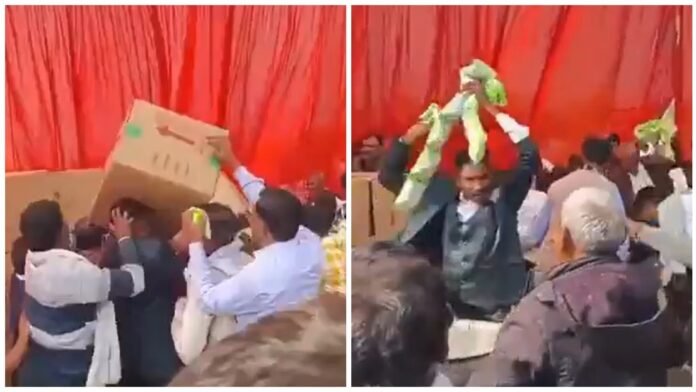 Una boda masiva acaba en caos por papas fritas y aperitivos gratis