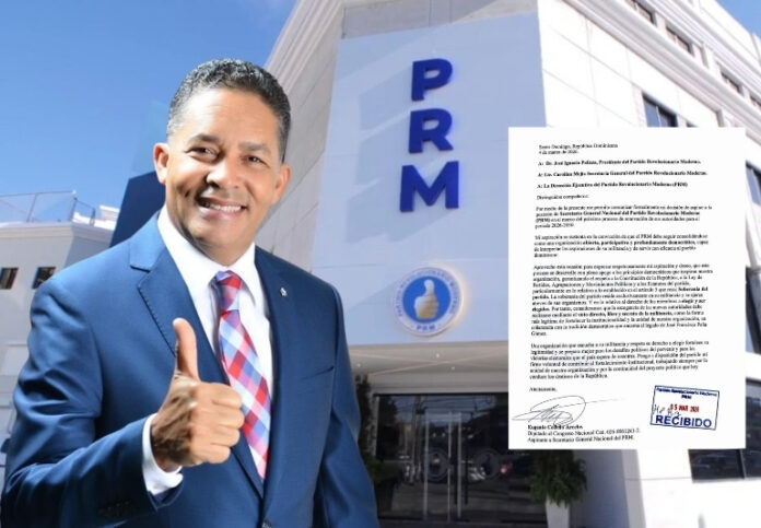 A través de una carta dirigida al presidente del partido, José Ignacio Paliza, y a la actual secretaria general, Carolina Mejía, Cedeño formalizó sus intenciones de cara al próximo proceso de renovación de autoridades.