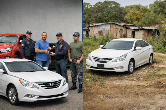 El vehículo fue localizado gracias a operativos de rastreo realizados por los agentes actuantes.