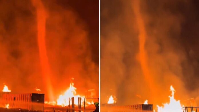 Las llamas obligaron a desalojar de manera preventiva las viviendas cercanas.