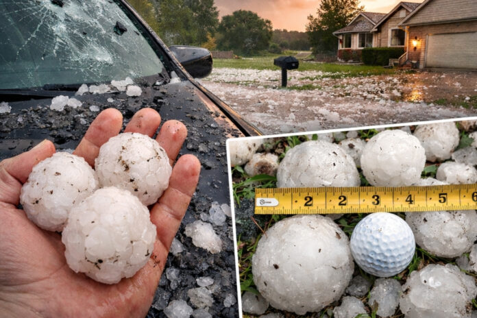 Como pelotas de golf: brutal tormenta de nieve sorprende a residentes
