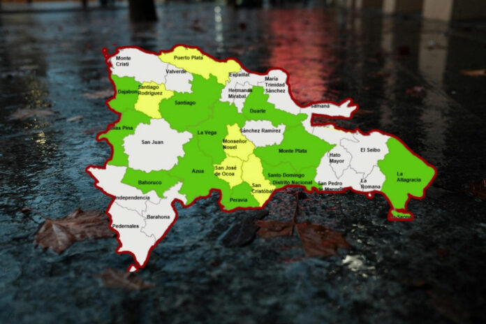 El Centro de Operaciones de Emergencias (COE) mantiene cinco provincias en alerta amarilla y doce en verde, ante el riesgo de situaciones severas en zonas vulnerables.