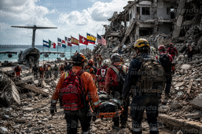 Llegan a Venezuela brigadas de nueve países para apoyar rescate tras terremotos