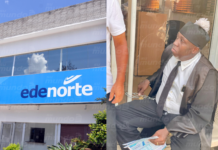 Abogado se encadena en Edenorte Dajabón por altos costos en factura eléctrica