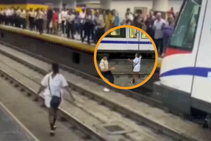 Mujer se lanza a los rieles de estación del Metro de Santo Domingo