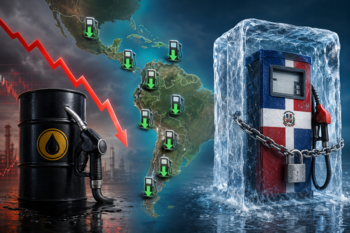 El petróleo cae: ¿Por qué en RD los precios siguen congelados?