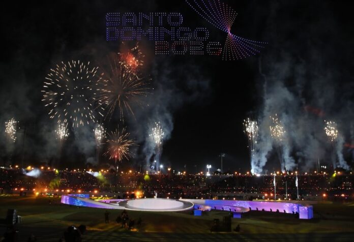 El acto inaugural estuvo encabezado por el presidente de la República, Luis Abinader, quien dejó oficialmente inaugurada la cita multideportiva regional, que se extenderá hasta el próximo 8 de agosto.
