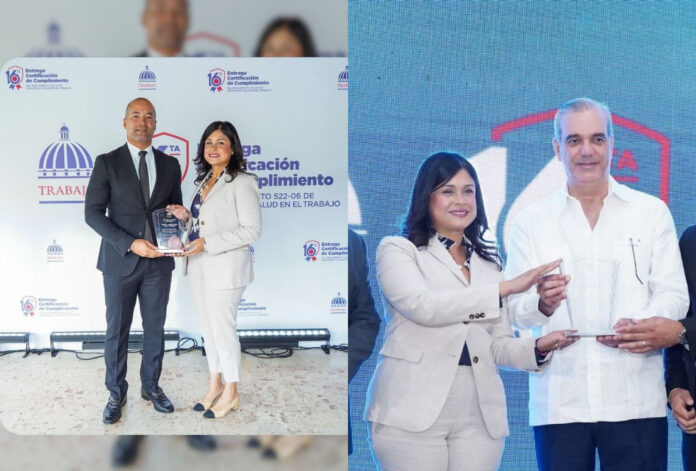 El reconocimiento fue entregado el pasado 22 de julio, en un acto encabezado por el presidente Luis Abinader, y responde a la evaluación del sistema de gestión de seguridad y salud ocupacional implementado por la empresa minera.