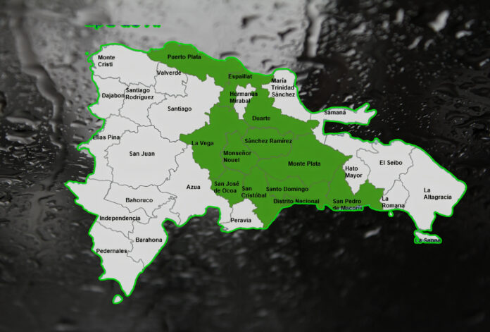 COE aumenta a 12 las provincias y el Distrito Nacional bajo alerta verde por lluvias