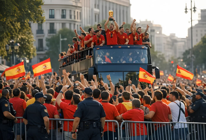 España celebra por todo lo alto su segundo título mundial