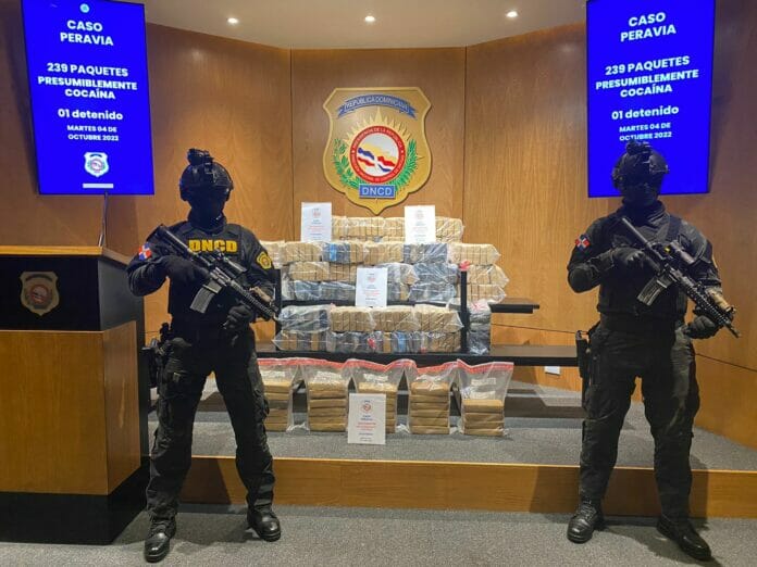 DNCD incauta 239 paquetes de cocaína; van casi 27 toneladas este año