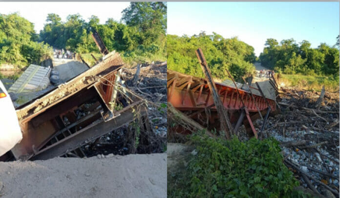 Autoridades habilitaran paso provisional donde colapsó puente en municipio de Consuelo 