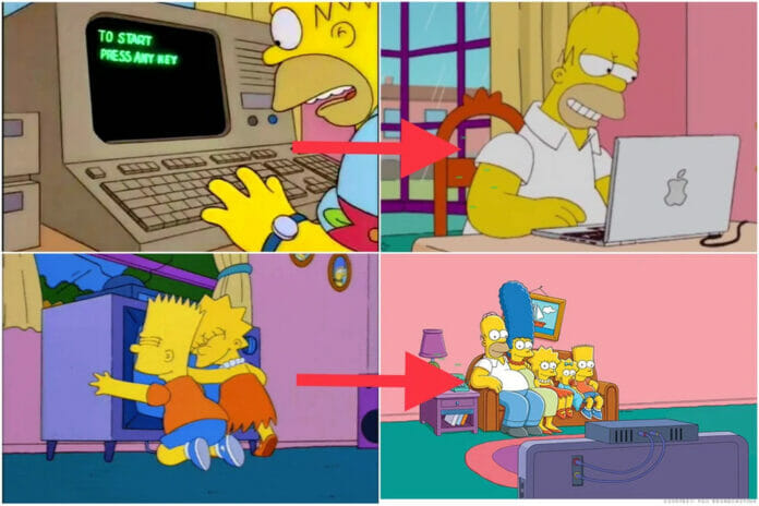 4 dispositivos que Los Simpson cambiaron en el tiempo