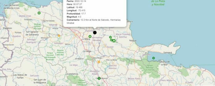 Se registra sismo al norte de Salcedo