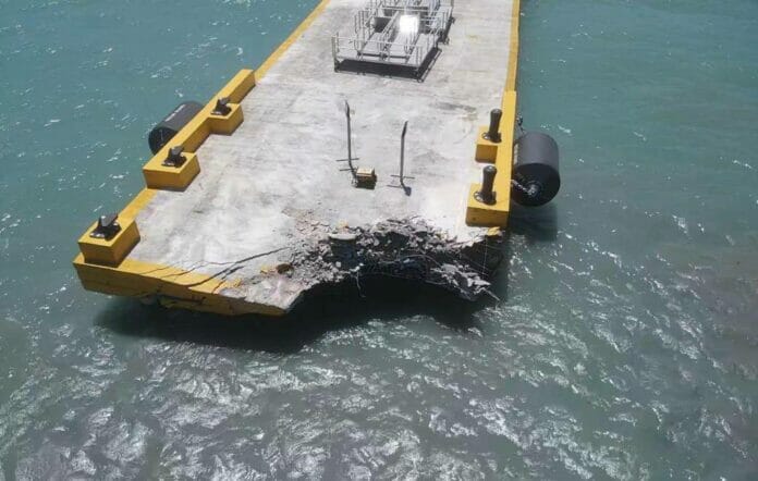 Puerto Taino Bay impactado y dañado por barco en Puerto Plata
