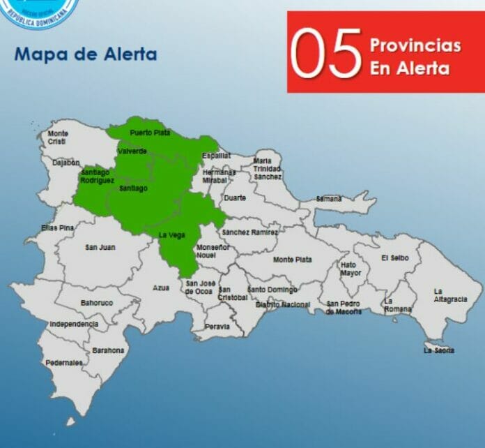 COE coloca 05 provincias en alerta verde por vaguada