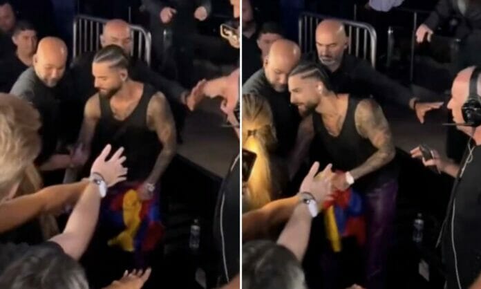 Maluma sufre acoso; fan le toca sus partes íntimas