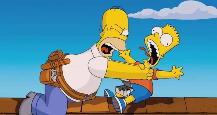 Los Simpson quitan escenas de Homero estrangulando a Bart