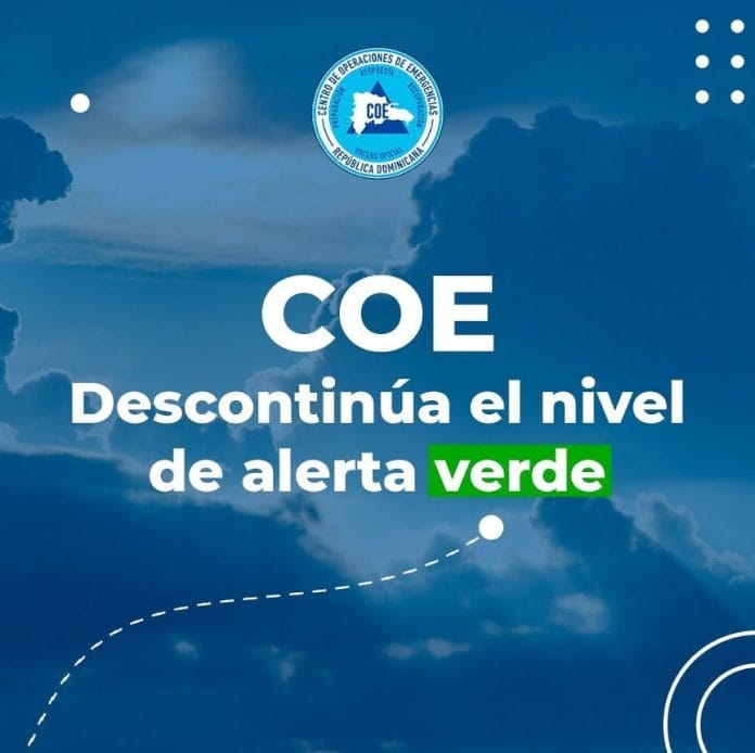El Centro de Operaciones de Emergencias (COE) descontinúa alerta