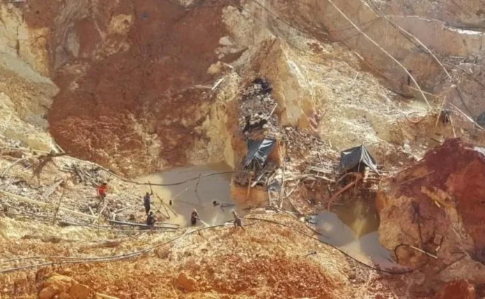 Reportan el derrumbe de un yacimiento minero al sur de Venezuela