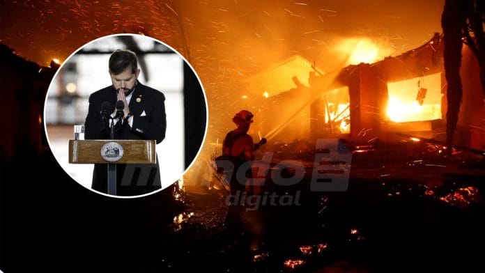 Gabriel Boric envia mensaje a víctimas de incendios en Chile: “No los dejaremos solos”