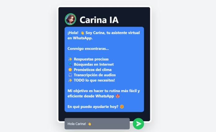 Transcribe audios en cualquier idioma desde WhatsApp con Carina