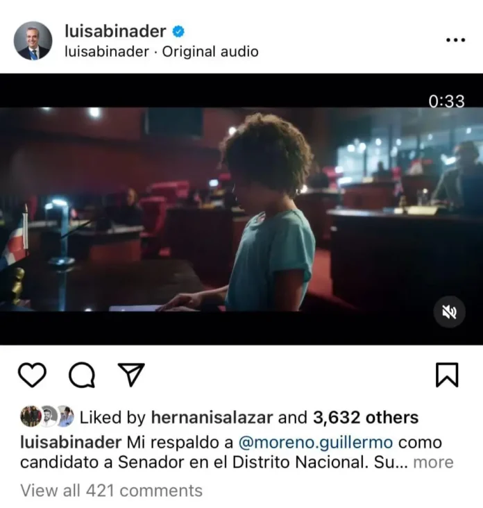 Ante críticas Abinader retira video donde apoyaba a Guillermo Moreno