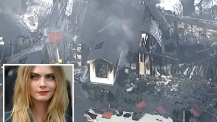 Se incendia la mansión de la actriz y modelo Cara Delevingne en Studio City