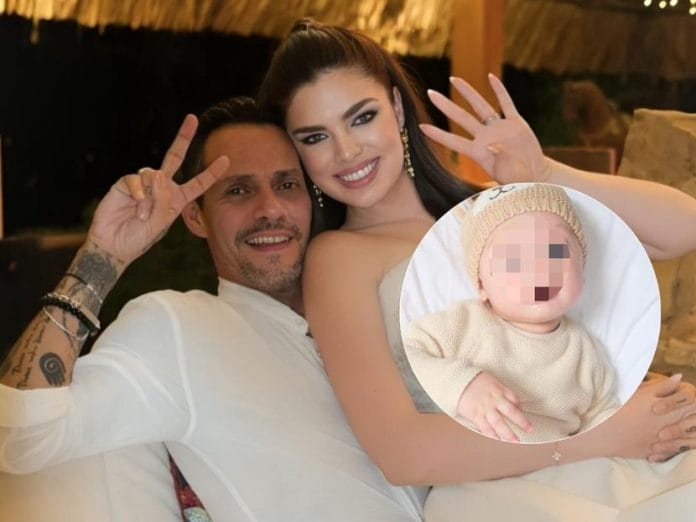 Nadia Ferreira y Marc Anthony revelan el rostro de su bebé