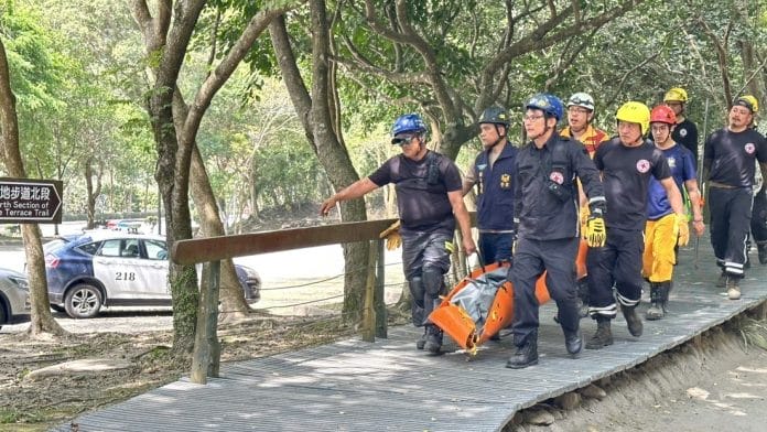 Cerca de mil personas están atrapadas en las montañas de parque en Taiwán tras sismo