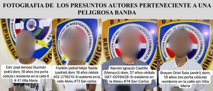 Desmantelan banda de asaltantes que cometían fechorías en el gran Santo Domingo
