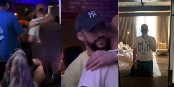 Bad Bunny es captado abrazando y besando misterioso hombre en discoteca