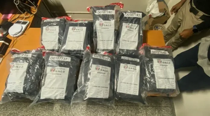 Detienen extranjera llegó al AILA desde EE.UU con 22 paquetes presumiblemente marihuana
