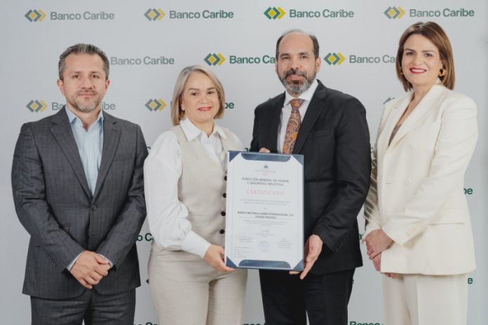 Banco Caribe certifica 15 de sus sucursales en seguridad y salud laboral