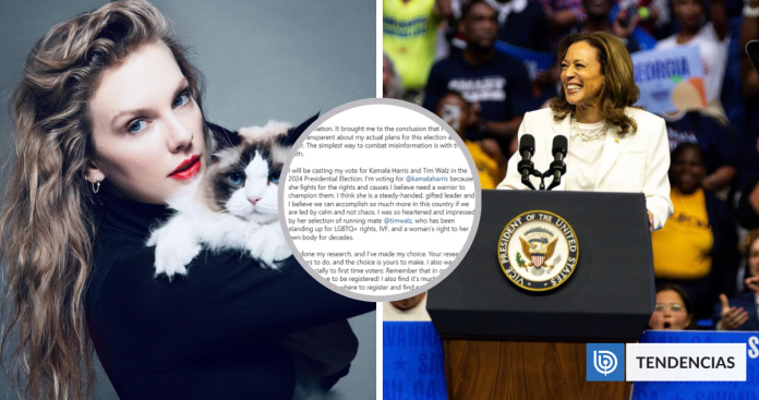 Taylor Swift anunció su apoyo a la candidatura de Kamala Harris: “Es una líder dotada y con mano firme”