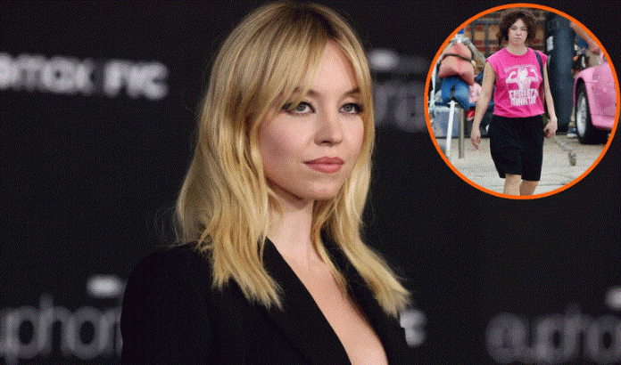 Sydney Sweeney luce irreconocible en el set de la biopic de Christy Martin