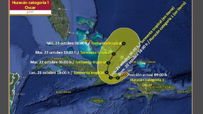 COE e INDOMET informan circulación del huracán Oscar provoca vaguada