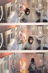 Quema a mujer en tren de NY