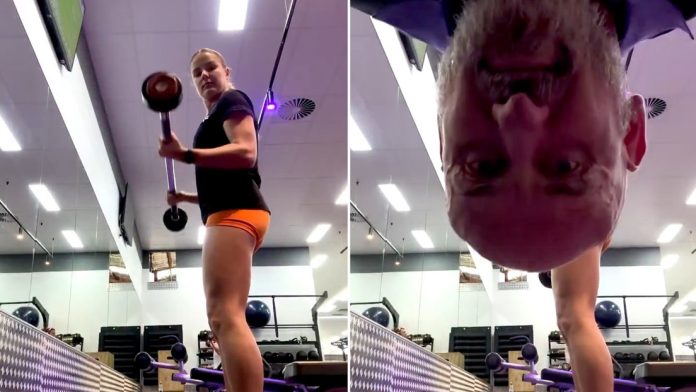 Joven graba su entrenamiento en el gimnasio y nadie esperaba lo que captó su cámara