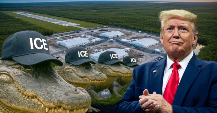 El apodo “Alligator Alcatraz” proviene tanto por su entorno natural rodeado de áreas habitadas por caimanes como por su diseño de alta seguridad, lo que hace prácticamente imposible cualquier intento de fuga.